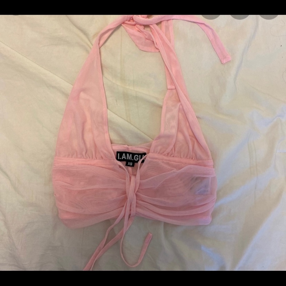 I am gia mesh crop top